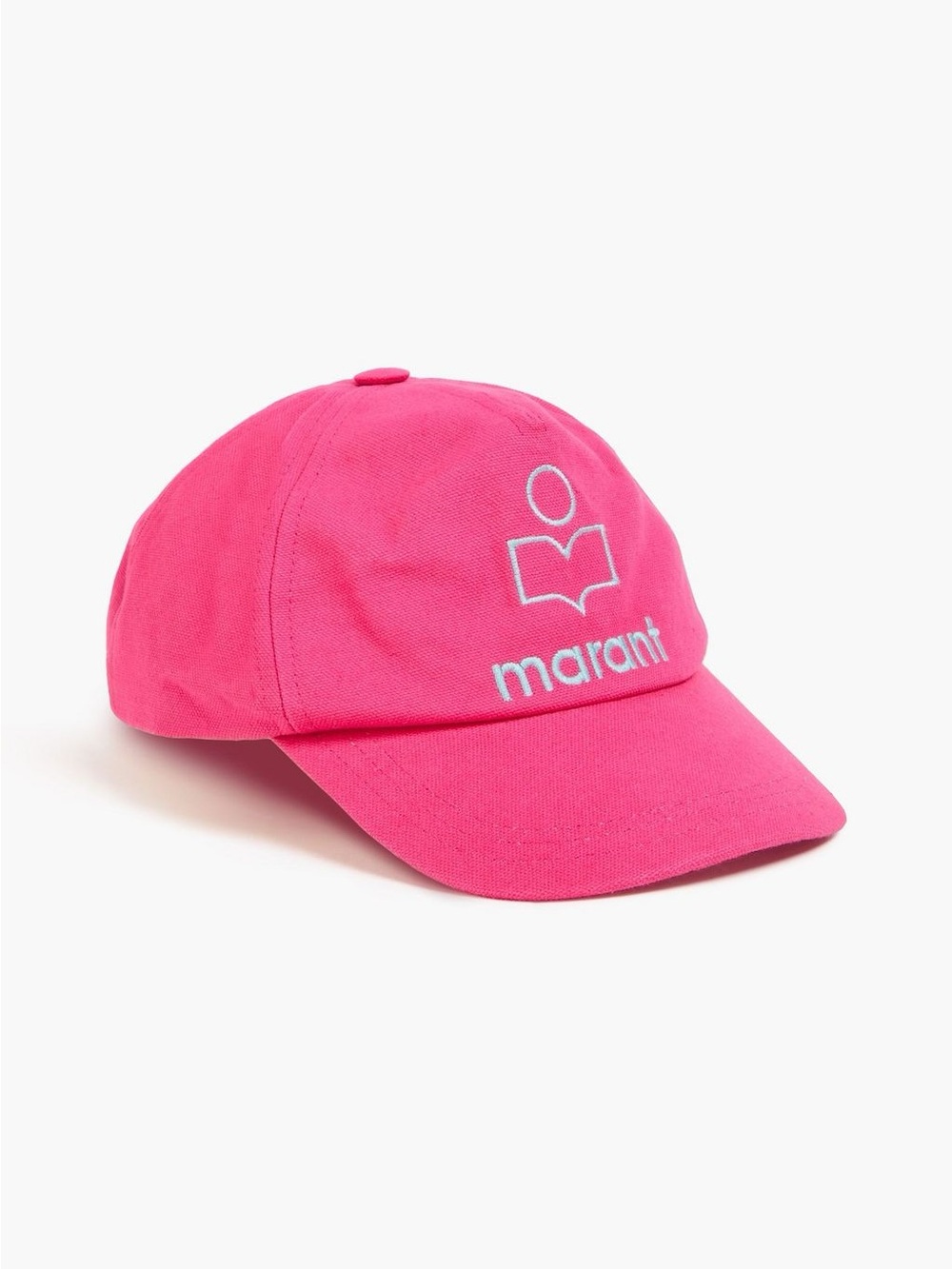 Isabel Marant Fucshia Tyron Embroidered Logo Baseball Cap